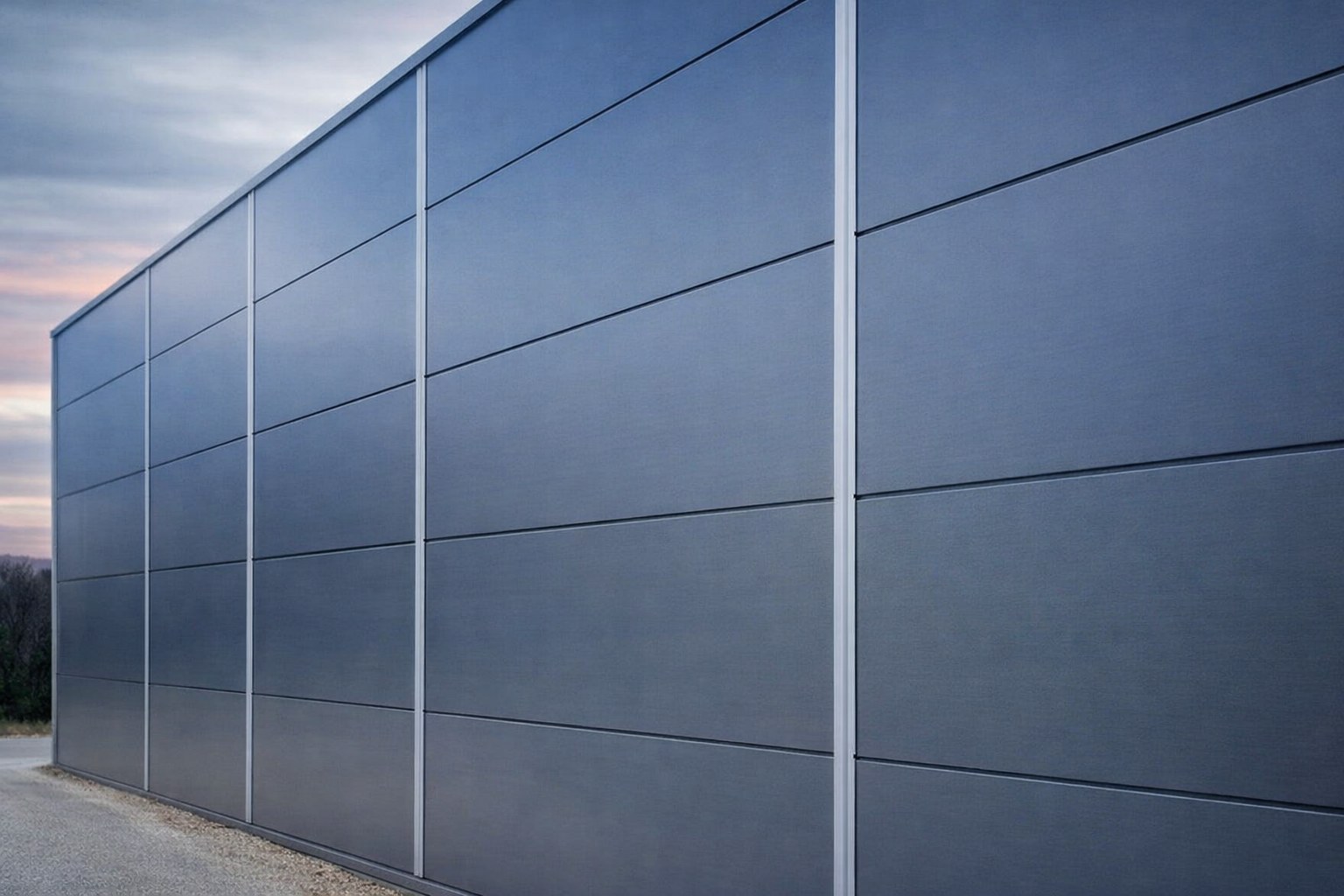 Гладкие сэндвич-панели на коммерческом объекте в Санкт-Петербурге